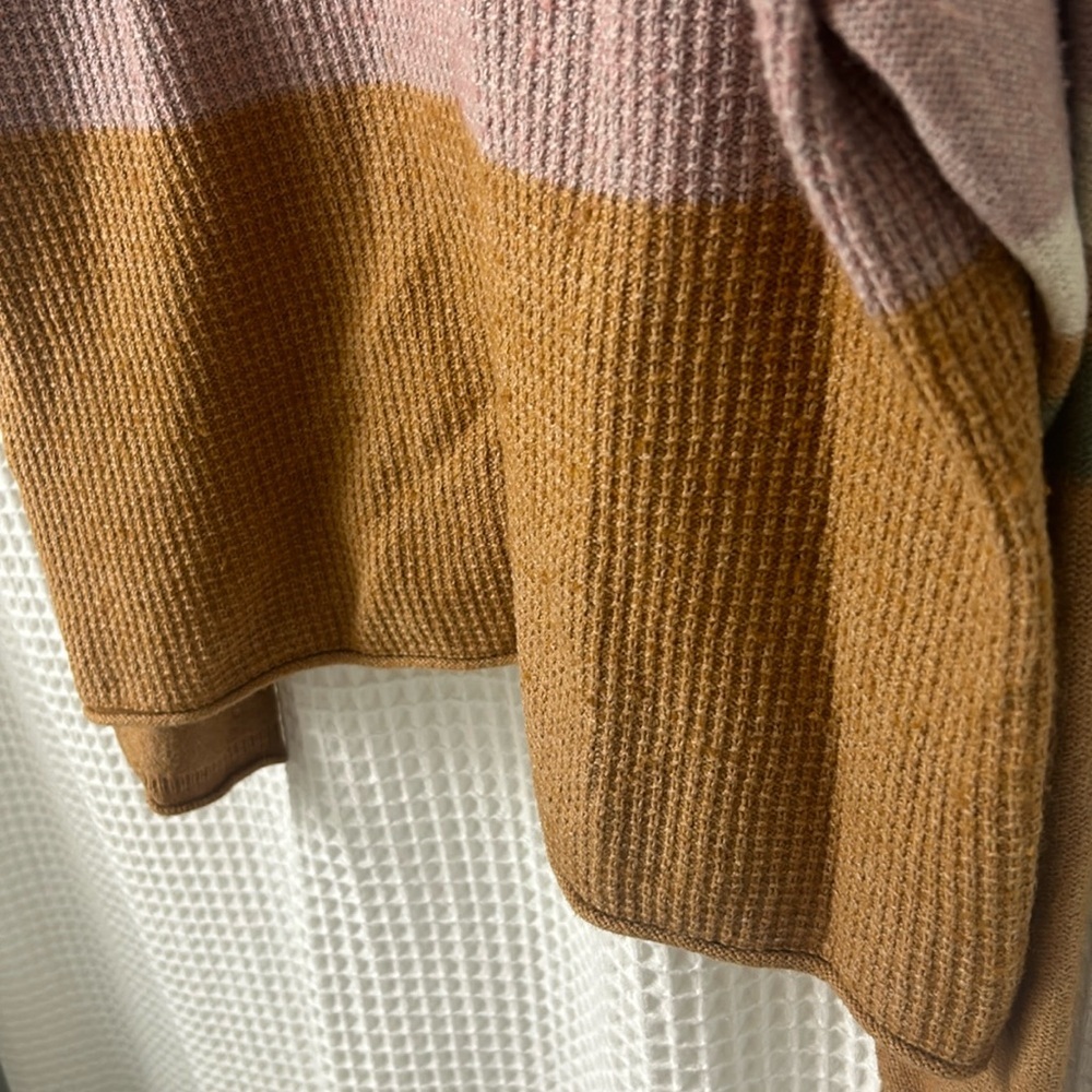 Madewell Pink and Orange Colorblock Sweater - Picture 10 of 11
